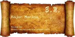 Bajor Marina névjegykártya
